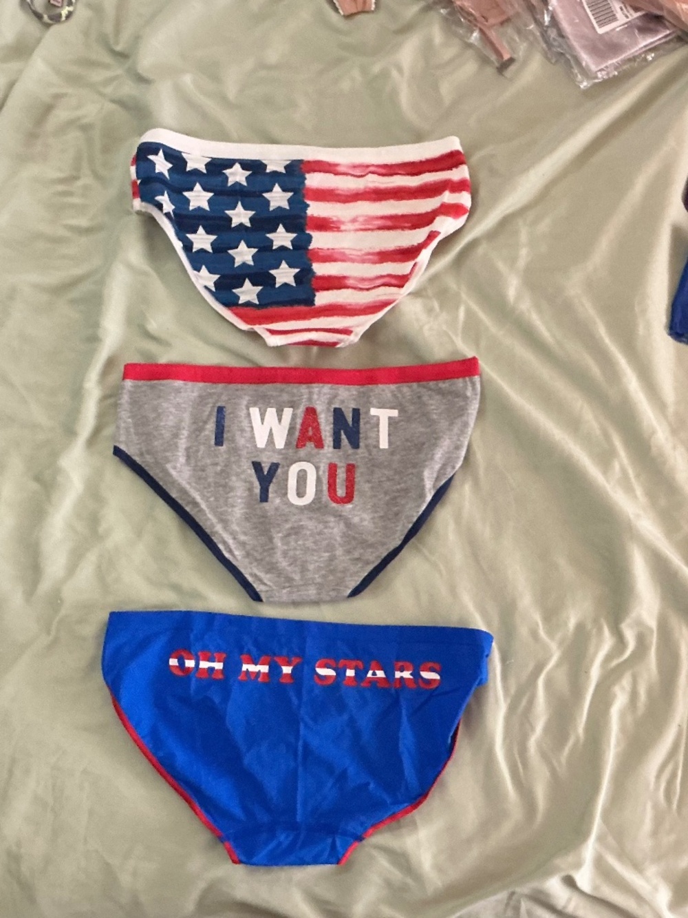 Victoria’s Secret lot of 3 patriotic USA panties